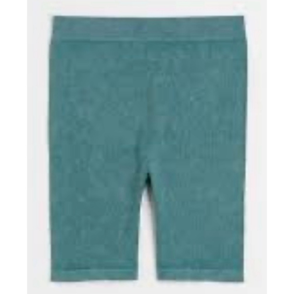 H&M Dark Turquoise Ribbed Biker Shorts